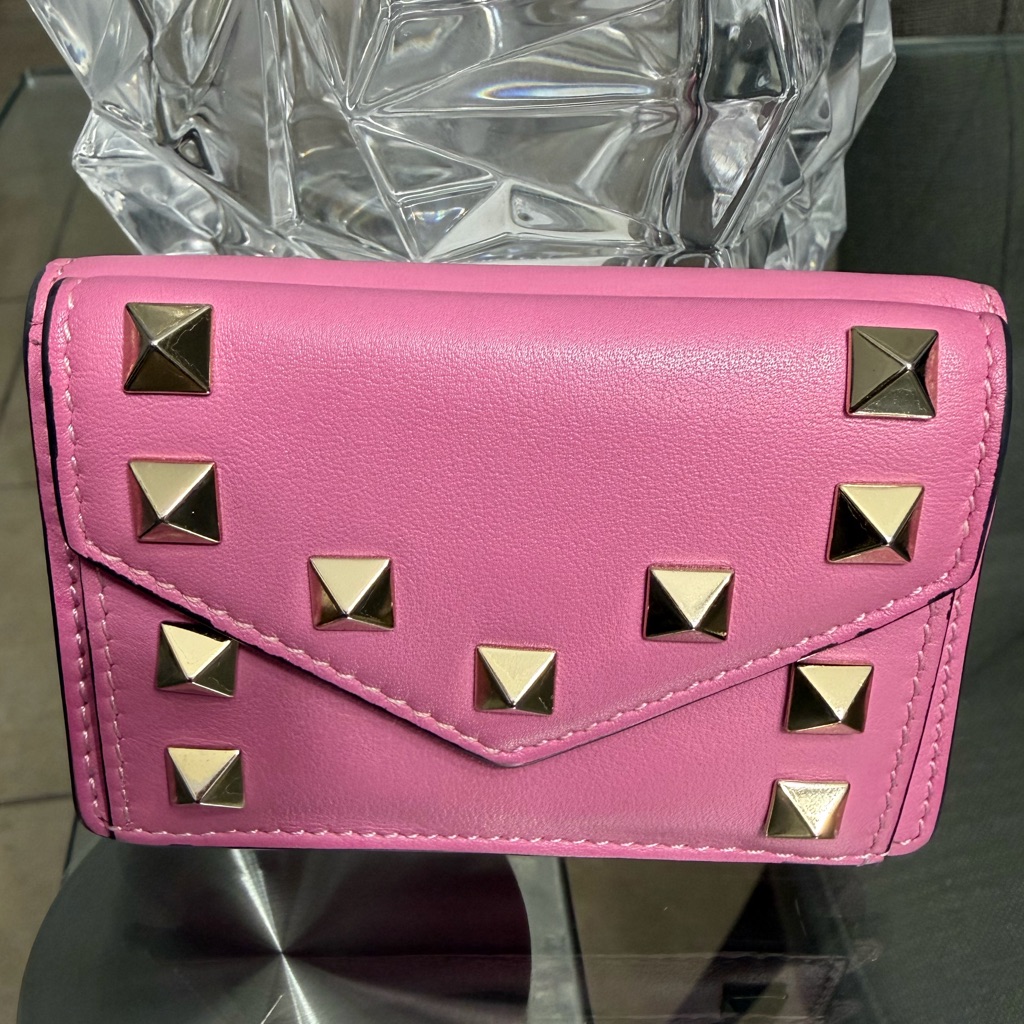 Valentino Garavani Pink Compact Wallet